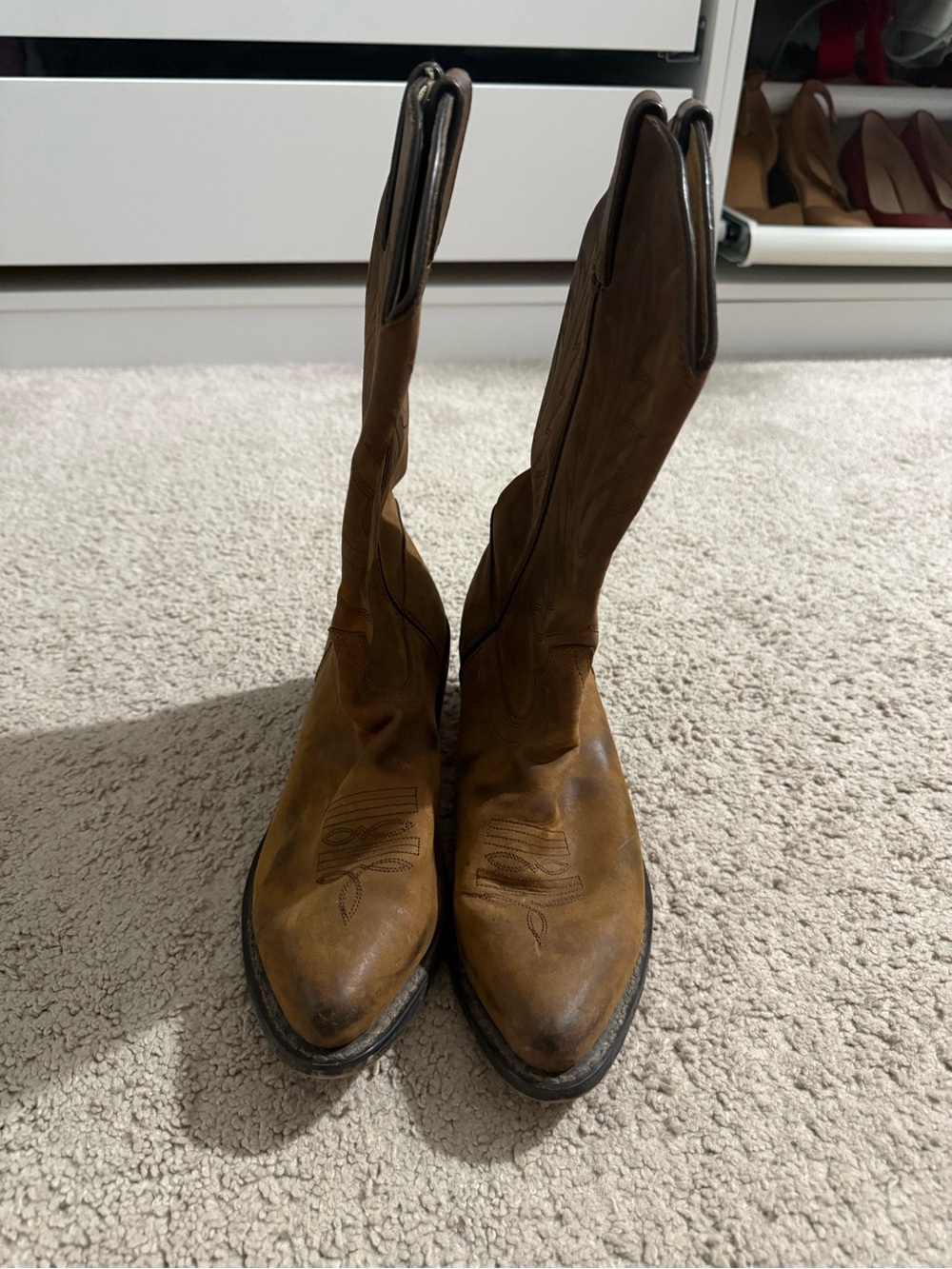 Women’s Durango Brown Leather Cowboy Boots